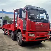 解放黄牌小三轴平板拖车 平板运输车 高速不超重