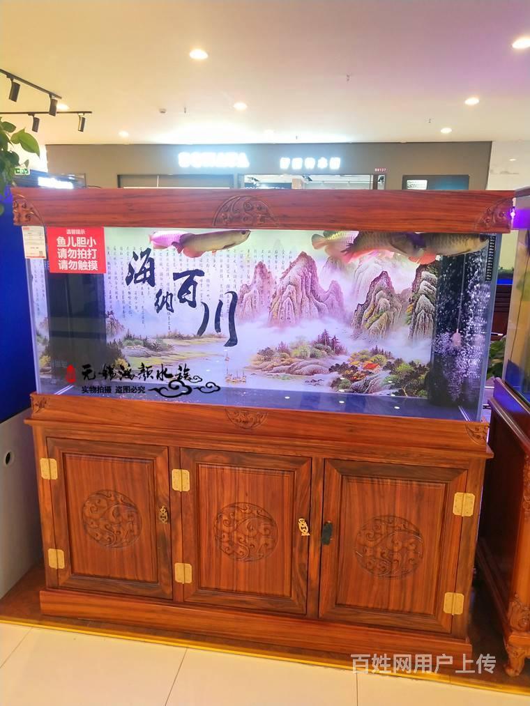 高端鱼缸定制酒店会所鱼缸红木鱼缸定制