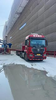 陕汽德龙 半挂车 平板式 国5
