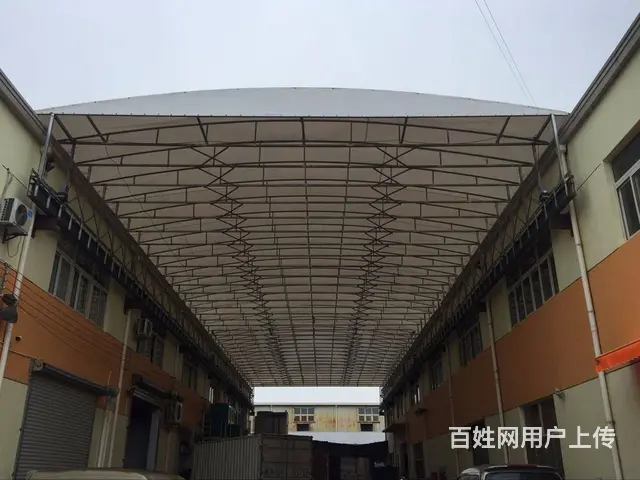 嘉兴二手雨棚出售，全新雨棚定制，伸缩蓬、推拉篷，停的图片