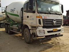 转让二手欧曼搅拌车 18年大14方后八轮375马力