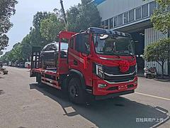 昭通国六东风挖机拖车 拖12吨左右挖机平板拖车多少钱一台