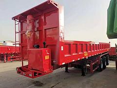 厂家直销定做10米后翻自卸半挂车 60公分高 轻型