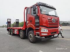 16吨轮边减速桥平板运输车厂家活动中