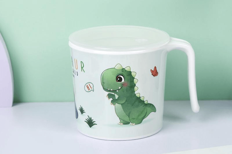 小恐龙有盖单柄杯