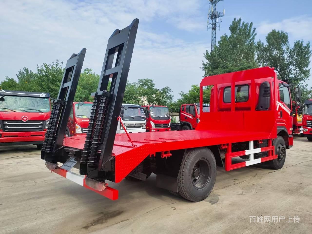 国六平板车厂家直销 拖6-15吨挖机拖板车 可分期