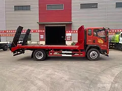 国六重汽单桥平板运输车 平板拖车 怎么卖的