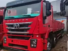 出售红岩杰狮C500前四后八平板车350马力