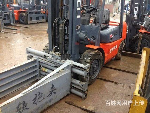 杭州3吨自动挡叉车、4米门架带侧移卡斯卡特夹抱叉车的图片