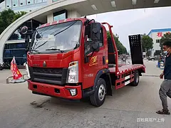 重汽豪沃国六新款蓝牌挖机平板运输车大量现车出售价格低