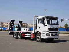 陕汽德龙后八轮平板拖车 后双桥挖机拖板车 价格便宜