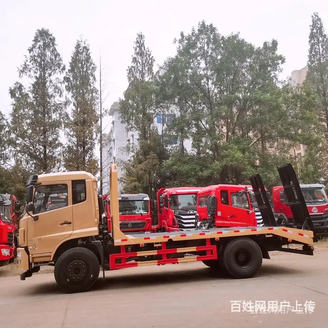 东风国六平板车可分期，价格优惠专用拖车，可拉挖机，铲车的图片