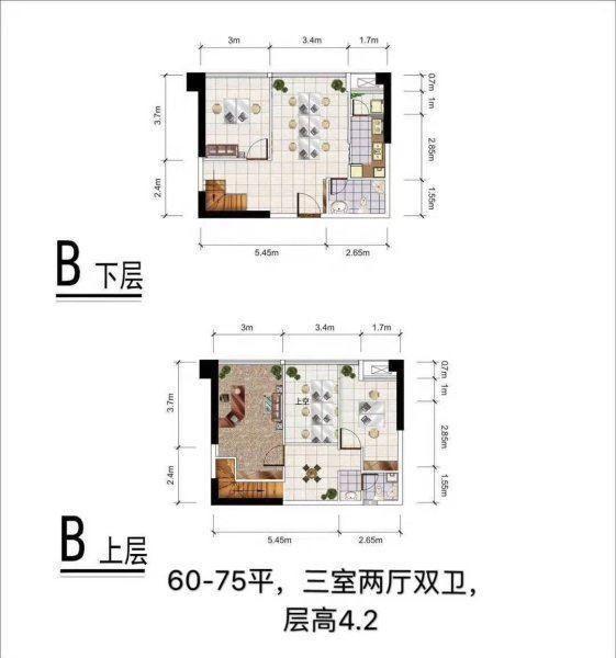 (loft跃层)洲际健康城,新盘免,双地铁物业