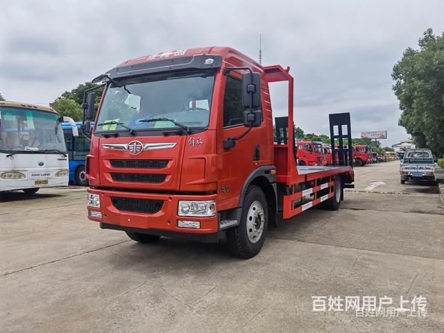三沙解放龙V单桥平板拖车 分期一条龙服务的图片