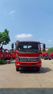 重汽王牌单桥重载平板车 蓝牌拉150挖机的拖板车