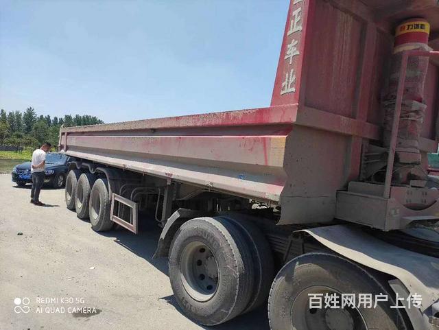 出售10米二手标箱后翻半挂车 高60公分 整车高强