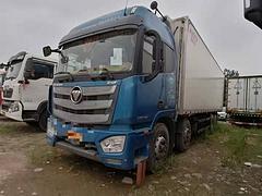 二手国五欧曼前四后八冷藏车420马力带肉钩