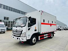 福田欧马可蓝牌易燃气体厢式运输车   126马力