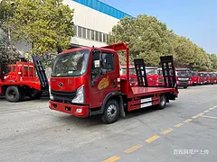 重汽豪曼拖80挖机平板车  挖掘机运输车  全国送车