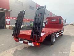揭阳国六解放虎V平板拖车150挖掘机拖板车价格