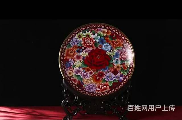 李佩卿大师新品《百花盛世》景泰蓝赏盘详情简介