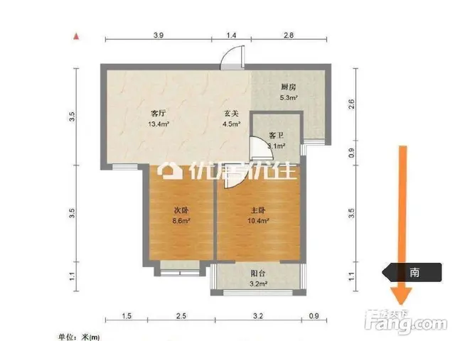 名门盛世 商住两用1厅 简单装修 - 图片 12