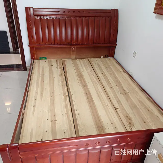 纯实木双人床架转让 - 图片 1