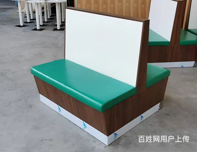 餐饮家具定制软包卡座竖道造型卡座藤编卡座双面卡座 - 图片 4