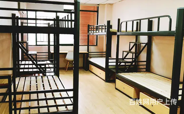 床上下铺连体公寓员工厂大学生两层铁床上下铺 - 图片 1