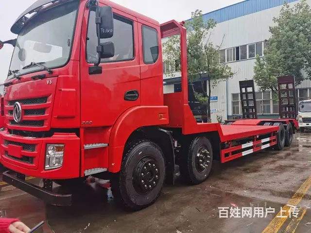 东风前四后八低凹拖板车 承载力更强的工程机械拖车 - 图片 7