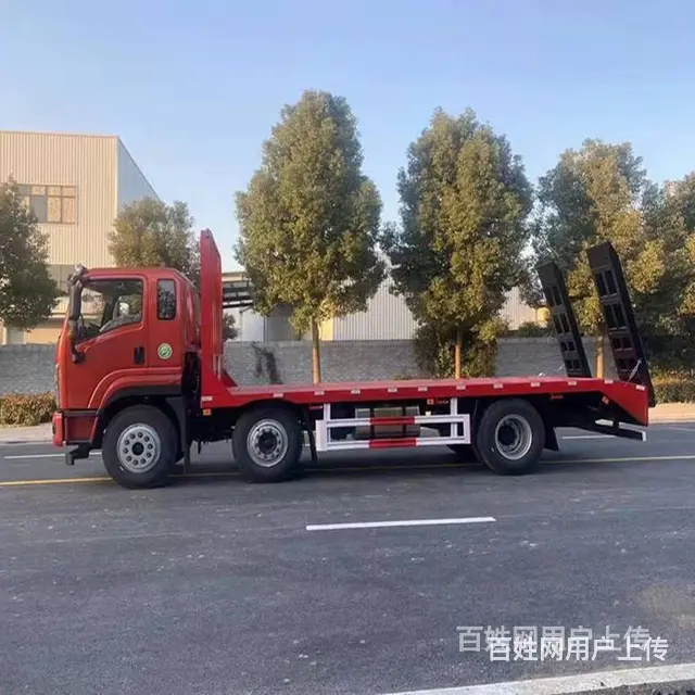 国六大运小三轴挖机拖板车 平板车 厂家一手报价 - 图片 2