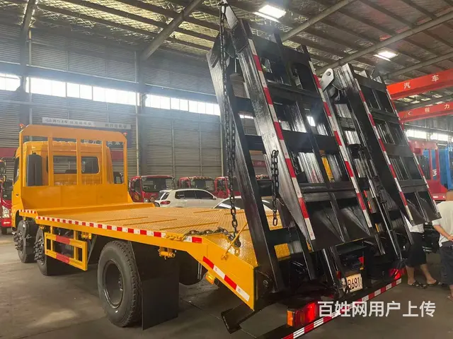 东风小三轴平板车 拖180挖机钻机拖板车13吨后桥 - 图片 6