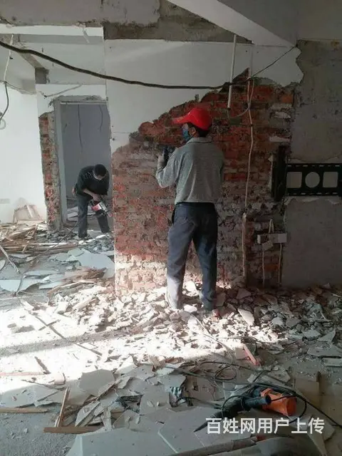 园区拆旧砸墙 地面破碎 门洞楼板切割 清垃圾 打孔 - 图片 1