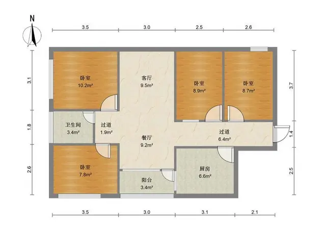 宁兴大厦 100平 可做4室2厅 看中房子出价就售 - 图片 11