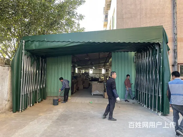 户外移动推拉雨棚伸缩帐篷遮阳停车棚大排档遮雨可活动 - 图片 4