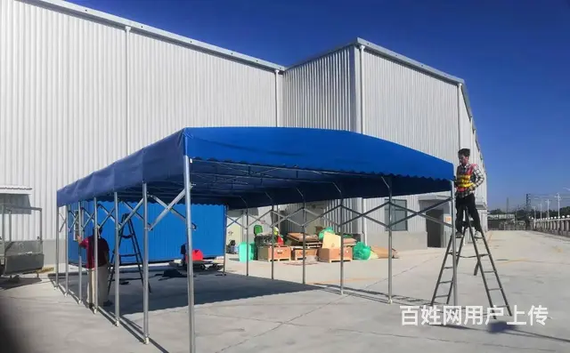 推拉雨棚户外工作棚篮球场雨棚仓库蓬物流篷 - 图片 3