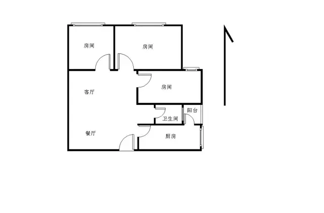 丹田广场 精装小三房3室2厅整租  拎包入住 - 图片 8