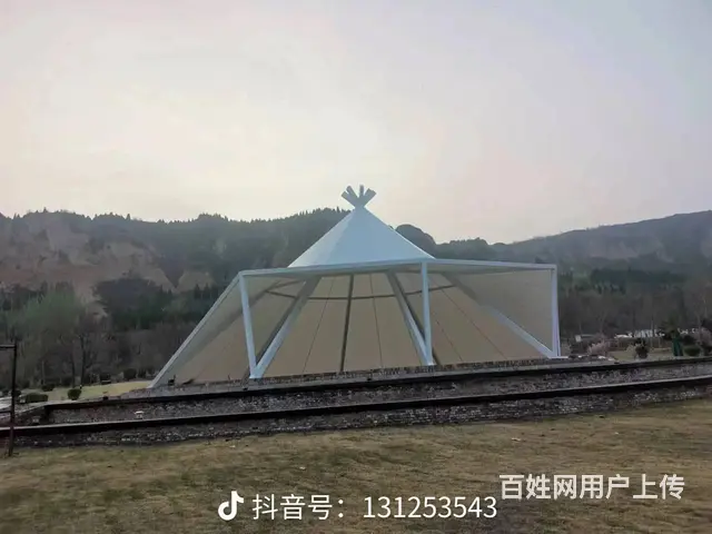 大型推拉雨棚户外防雨停车雨棚 遮阳棚 - 图片 8