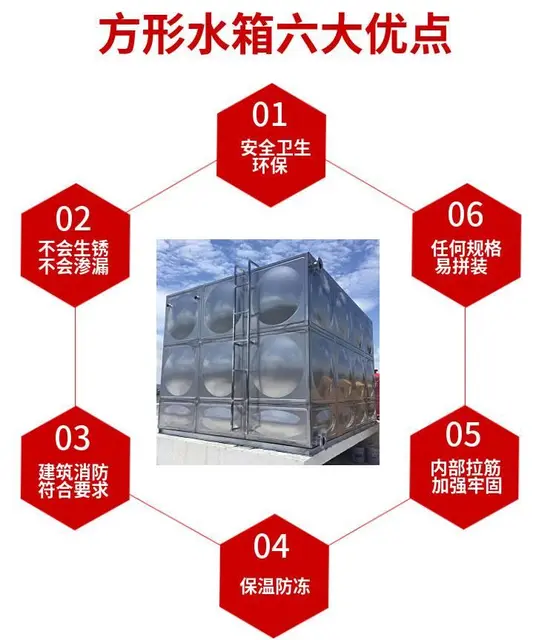 晋城宾馆洗浴酒店用水储水蓄水消防工程不锈钢水箱保温 - 图片 10