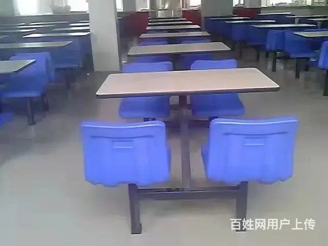 单位食堂快餐桌椅，工地玻钢快餐桌，成都快餐桌椅厂家 - 图片 9