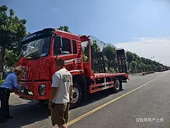 杭州新款东风D3S挖机平板拖车 拖135/150挖机平板拖车
