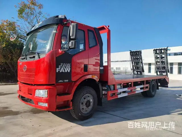 拉120挖机平板运输车 车到付款 - 图片 1