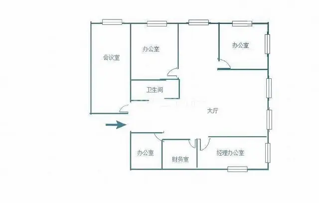 万达高层江景450平带办公家具直租 - 图片 7