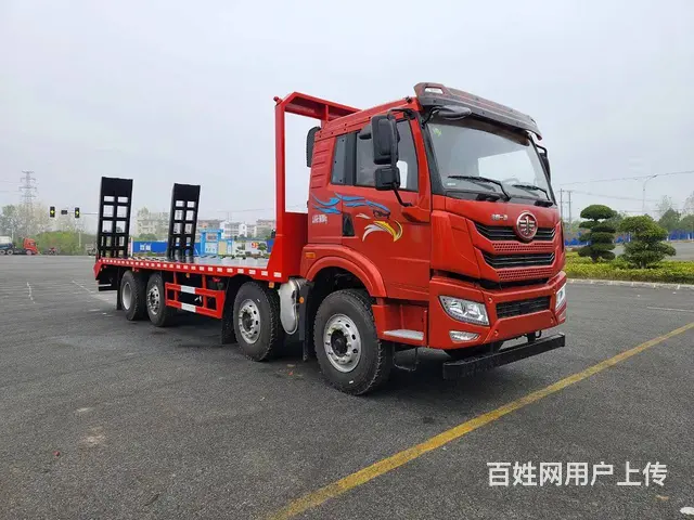 解放悍V前四后六拖板车价格 拖20钩机不超重拖车 - 图片 4