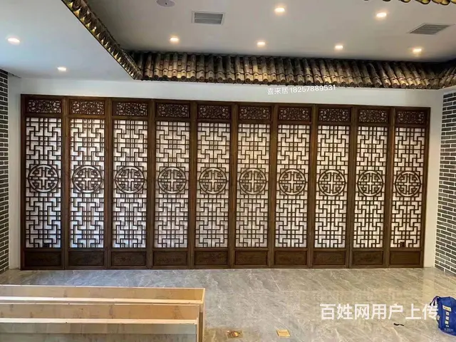 内蒙古实木花格门窗中式实木门 - 图片 6