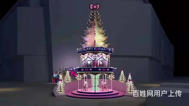 沈阳元旦主题绿雕,圣诞主题包装,商业美陈设计树亮化 - 图片 9