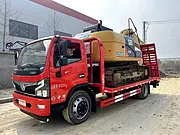 4.2米蓝牌平板车包上牌8-40吨挖机拖机厂家直供