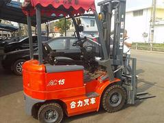 低价转让合力1吨电动叉车，二手仓储专用电瓶叉车环保