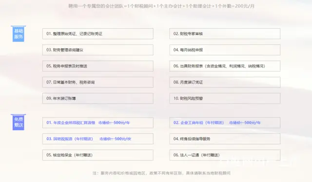 小规模一般纳税人代理记账，年报，税务登记等 - 图片 3