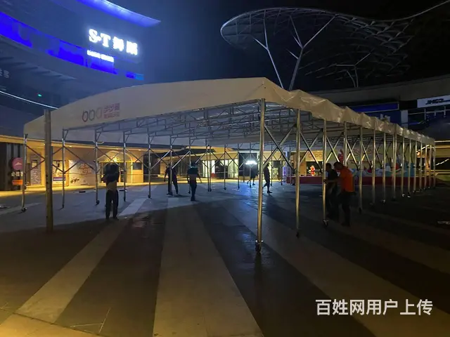 湖南株洲移动推拉棚活动帐篷大型电动棚停车棚物流棚 - 图片 1